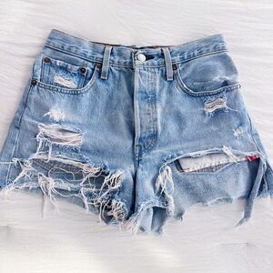Distressed Levi’s 501 Denim Shorts